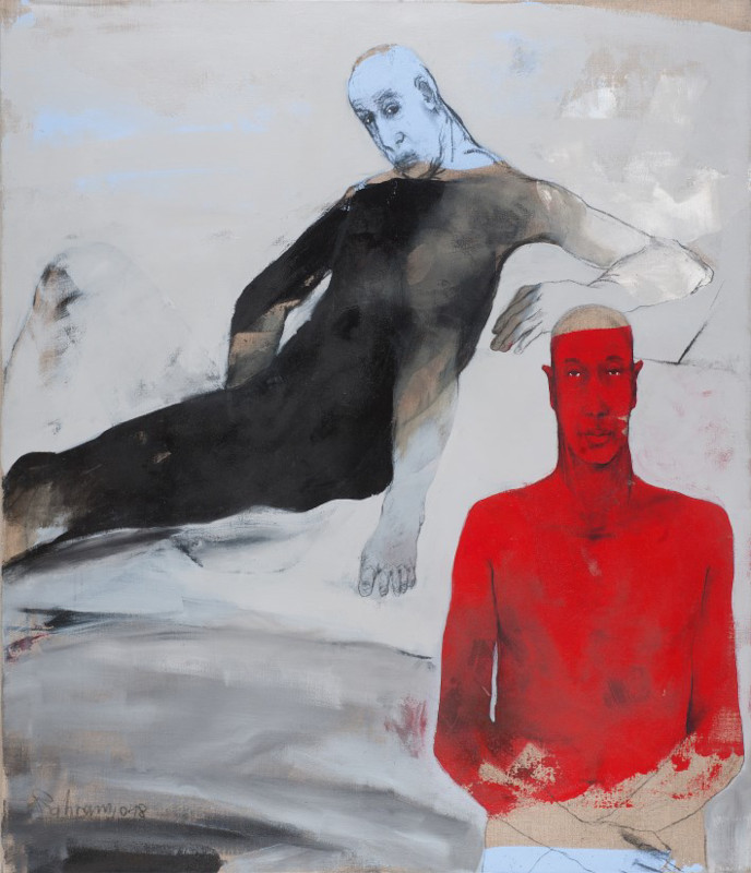 Bahram Hajou - Human Beings : Sans titre (2018), 145x120 cm. (c) Galerie GNG
